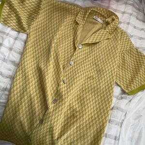 Zara Jaquard Button Up